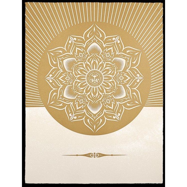 Obey Lotus Diamond - White & Gold by Obey Giant (Shepard Fairey)