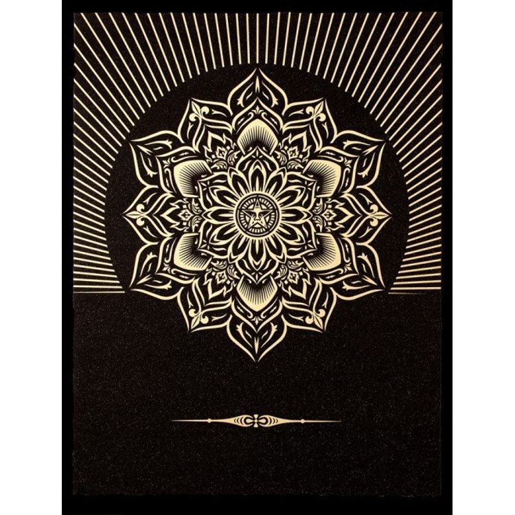 Obey Lotus Diamond - Black & Gold by Obey Giant (Shepard Fairey)