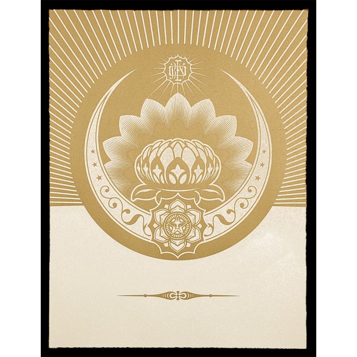 Obey Lotus Crescent - White & Gold