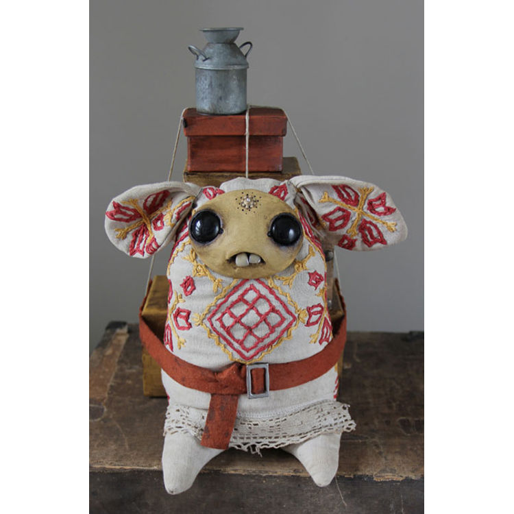 Pilgrim (red and yellow with crates) by Amanda Louise Spayd