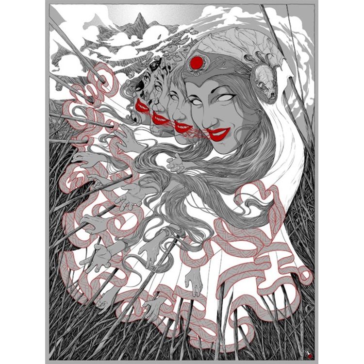 The Imprecation of A Nameless Obscenity - Metallic Silver GID by Randy Ortiz