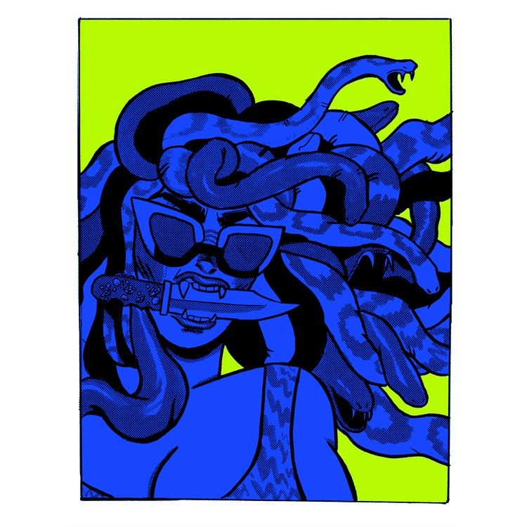 Knife Medusa (Consume All Men) by Mia Schwartz