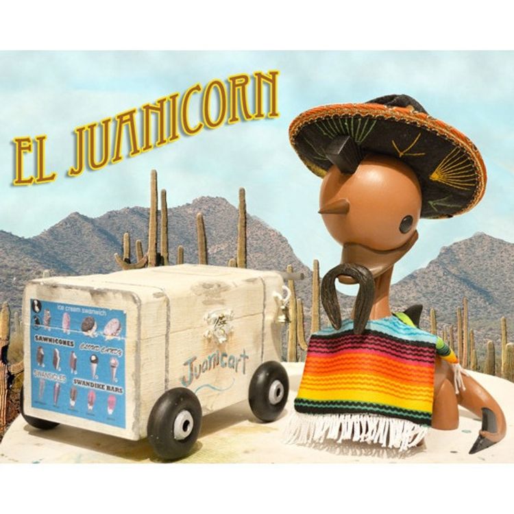 El Juanicorn and his Juanicart by Matt Linares