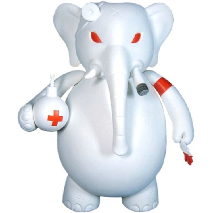 Dr. Bomb - White by Frank Kozik