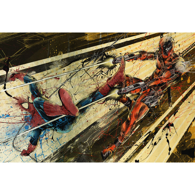 Spiderman vs Deadpool by JP Valderrama