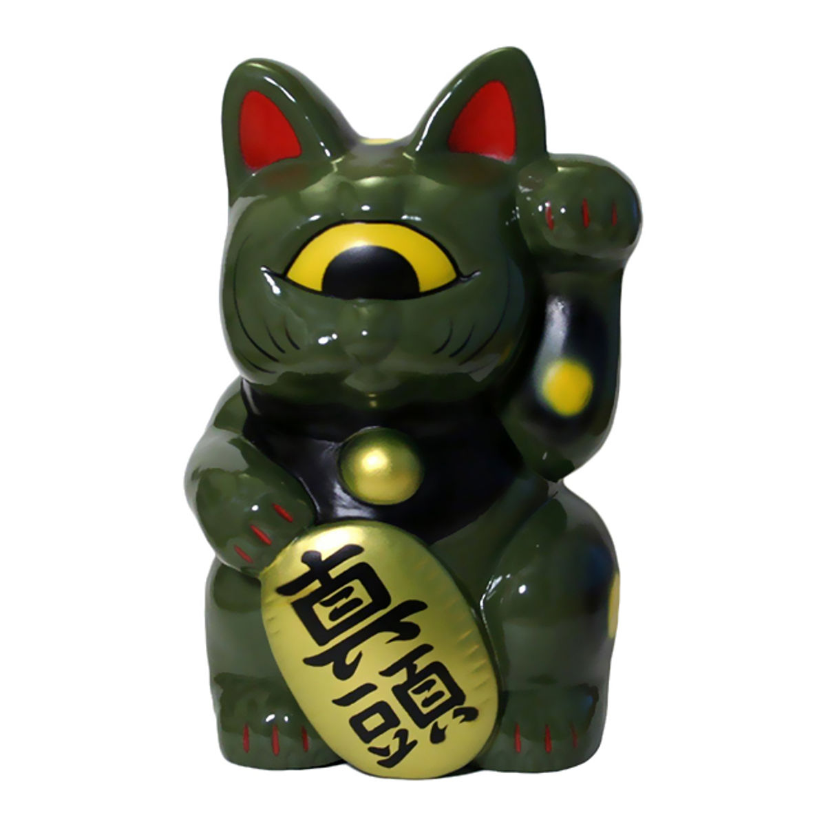 Fortune Cat - Olive Green