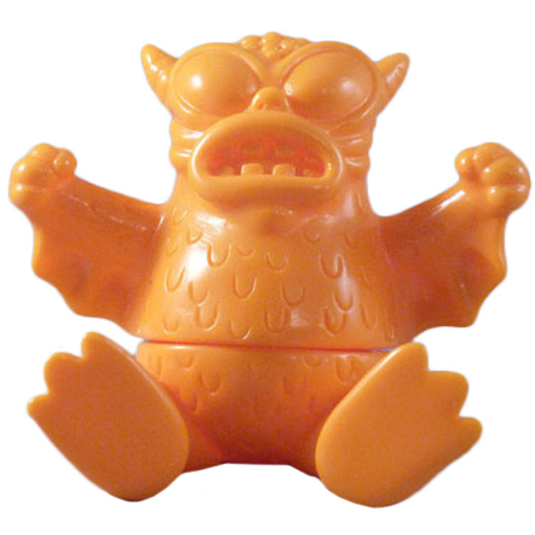 Sitting Mini Greasebat -  Creamsicle Orange by Jeff Lamm