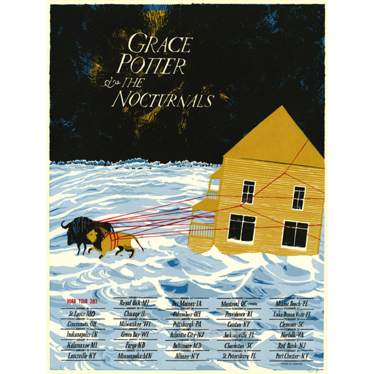 Grace Potter & the Nocturnals - Roar Tour 2013 (Yellow) by Jessica Seamans