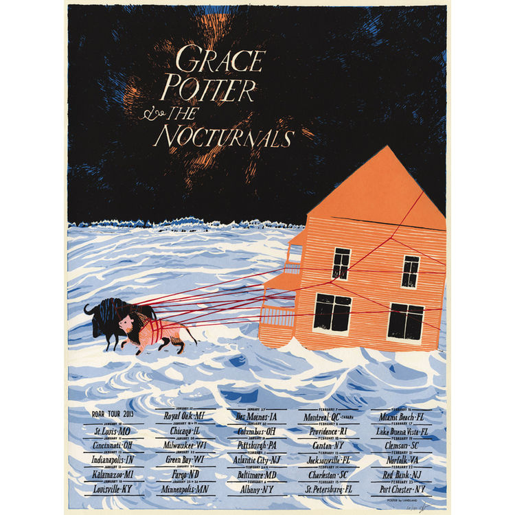 Grace Potter & the Nocturnals - Roar Tour 2013 (Peach) by Jessica Seamans