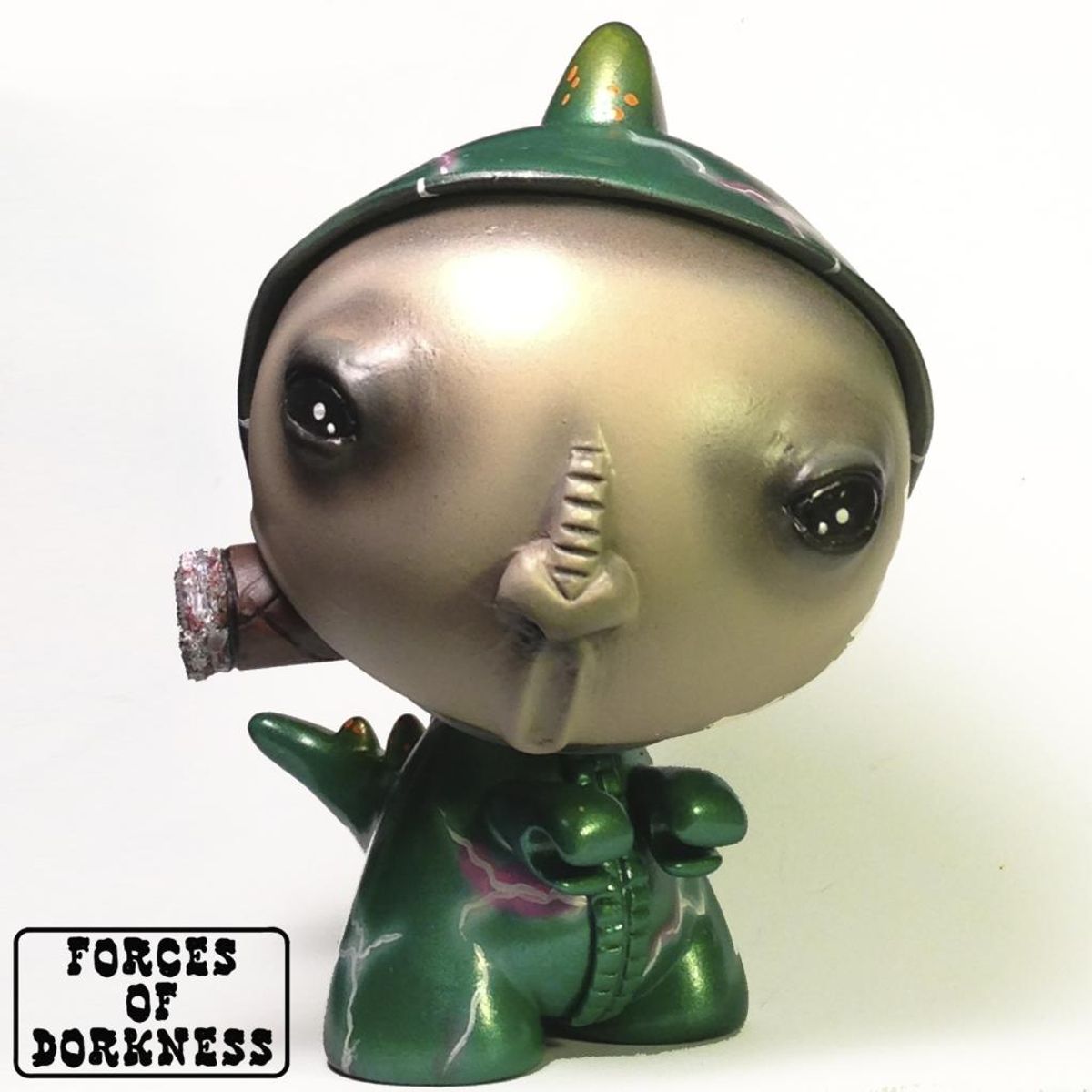 The Mini Evil Mastermind in the Lightning Dinosaur P.J.s