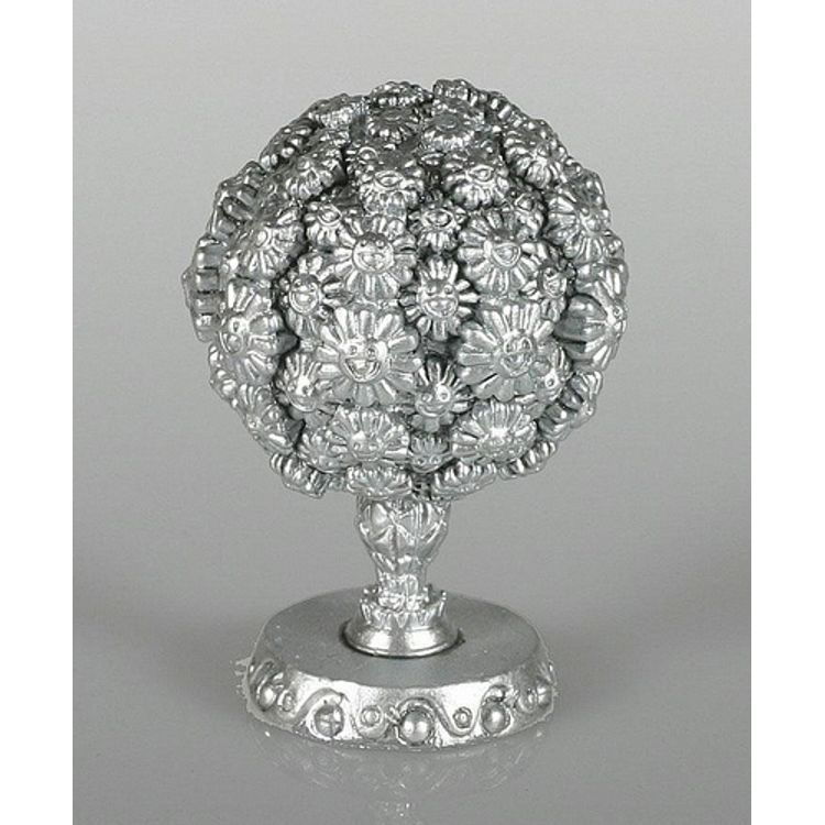Flower Ball - Silver. by Takashi Murakami