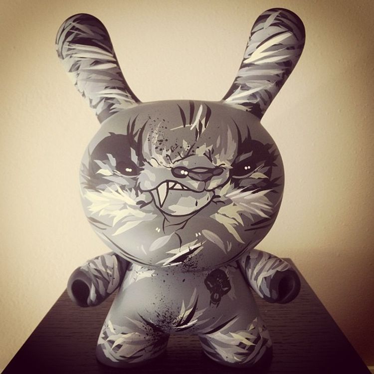 AP Grey Shadow Friend 8" Dunny by Woes (Aaron Martin)