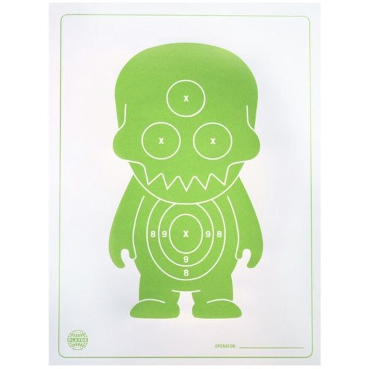 Tongueless Gohst Target Print - Green