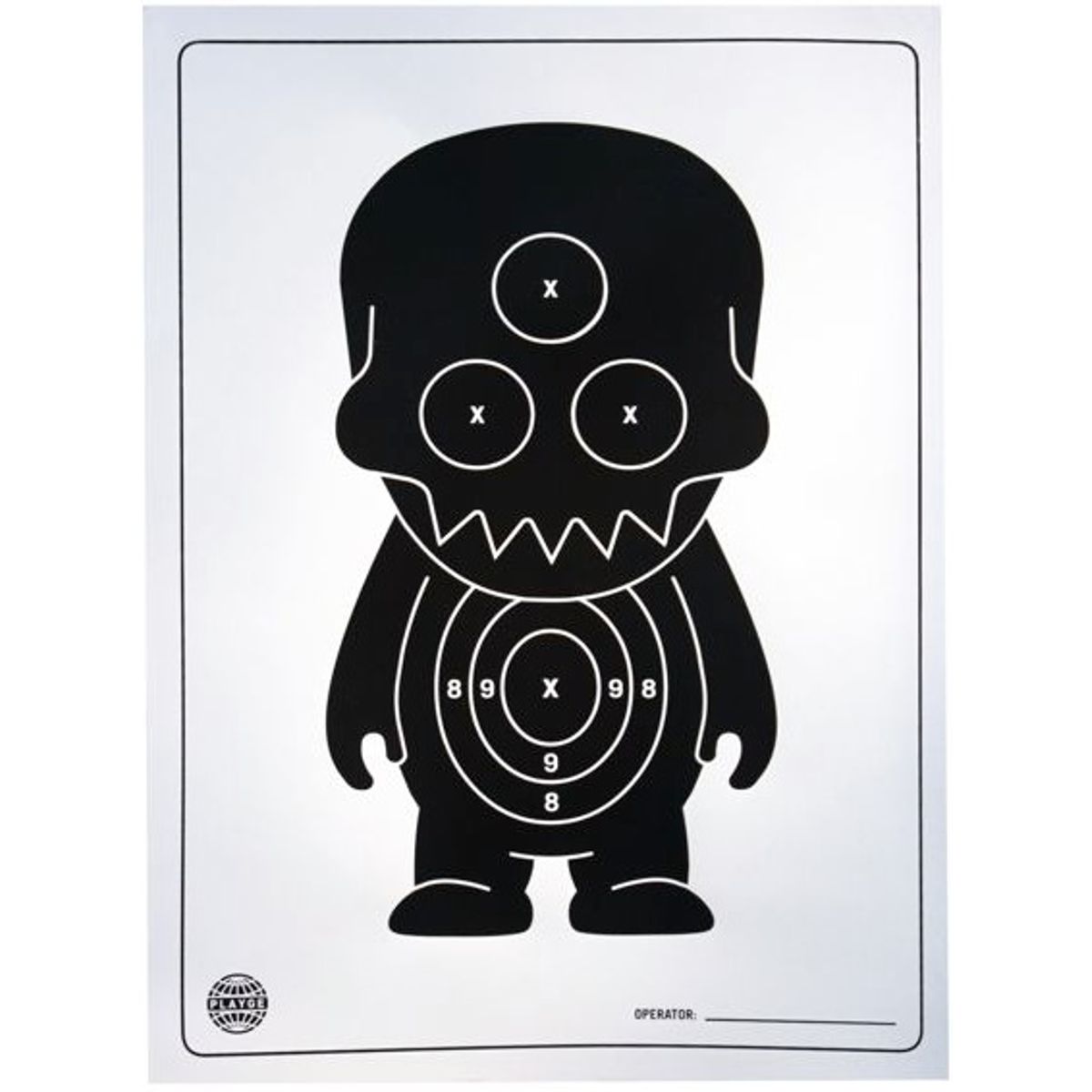 Tongueless Gohst Target Print - Black