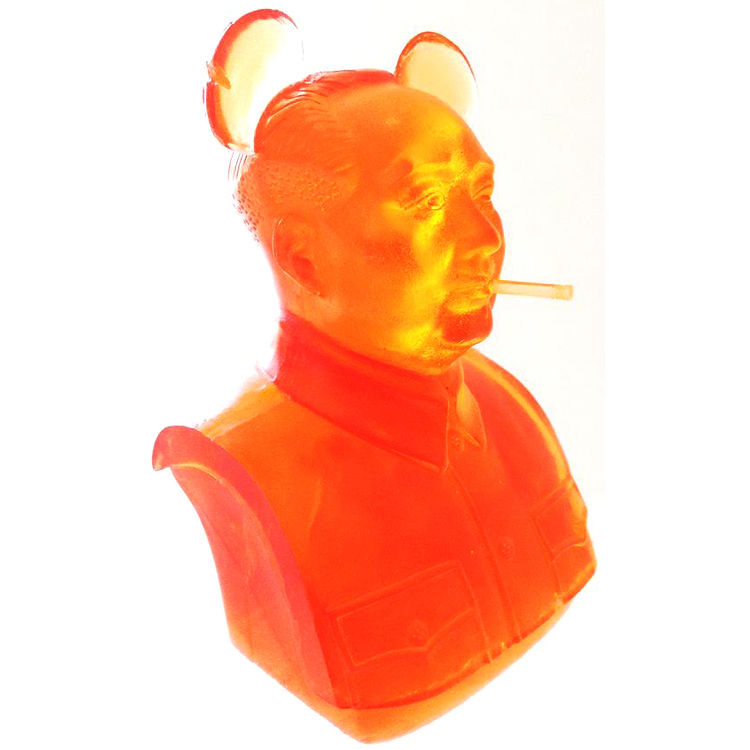 The Bird Is The Word - Clear Orange by Frank Kozik