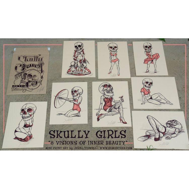 Skully Girls [Mini Print Set] by Jeral Tidwell