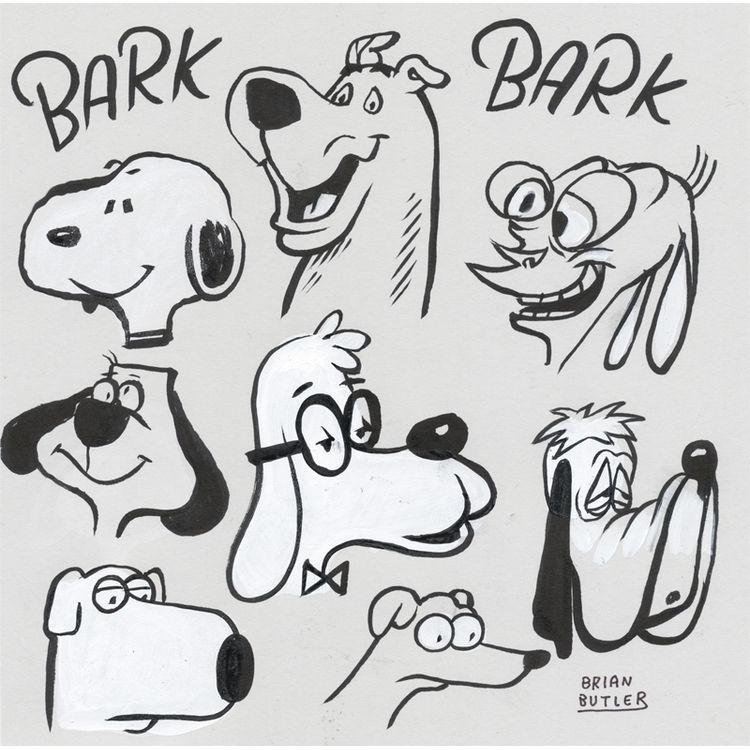 Cartoon K9s by Brian Butler
