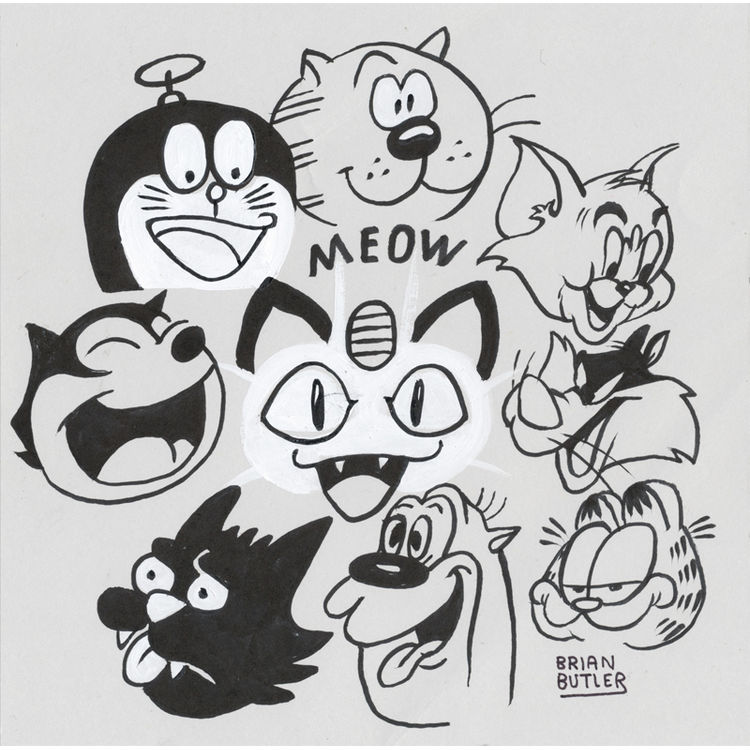 Cartoon Kitties by Brian Butler