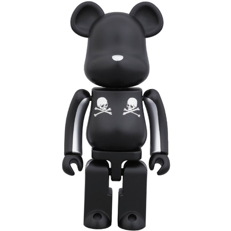 Mastermind Japan Be@rbrick - Stripe Silver (100%) by Mastermind Japan