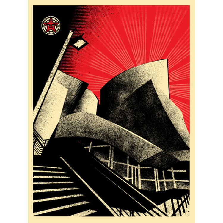 LA Philharmonic Hall by Obey Giant (Shepard Fairey)