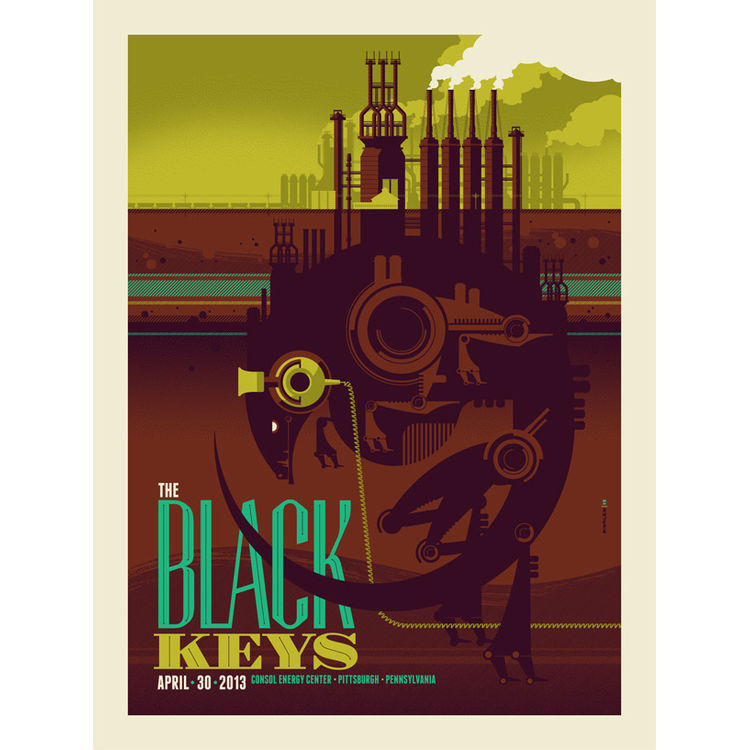 The Black Keys - Pittsburgh PA, 2013 by Tom Whalen