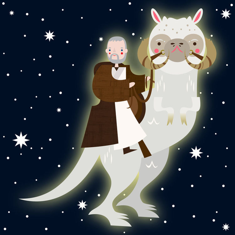 Tauntaun Becomes One with the Force by Michelle Romo
