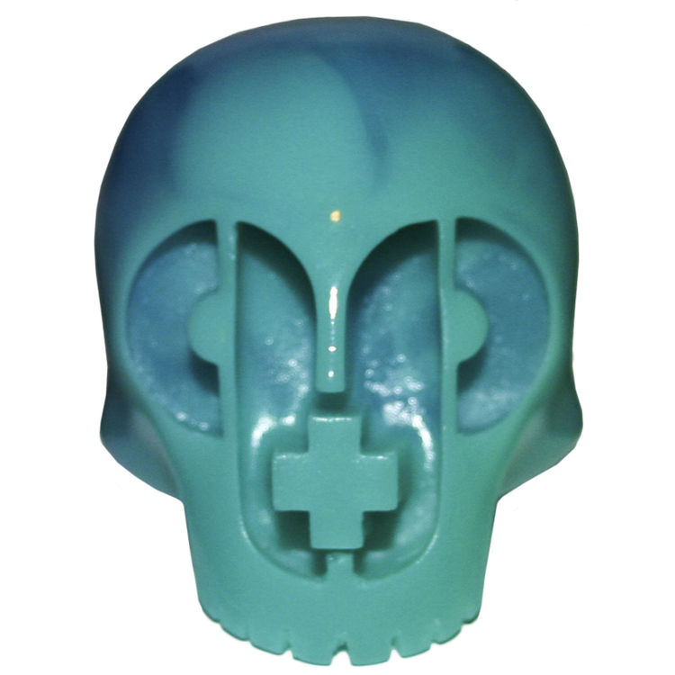 Paper + Plastick Skull - Pentimento Variant (Ocean) by DuBose Art