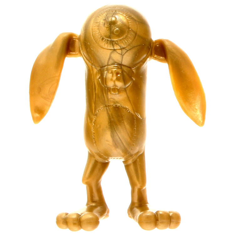 Bunnywith Mesmerizing Eye - Gold by Alex Pardee