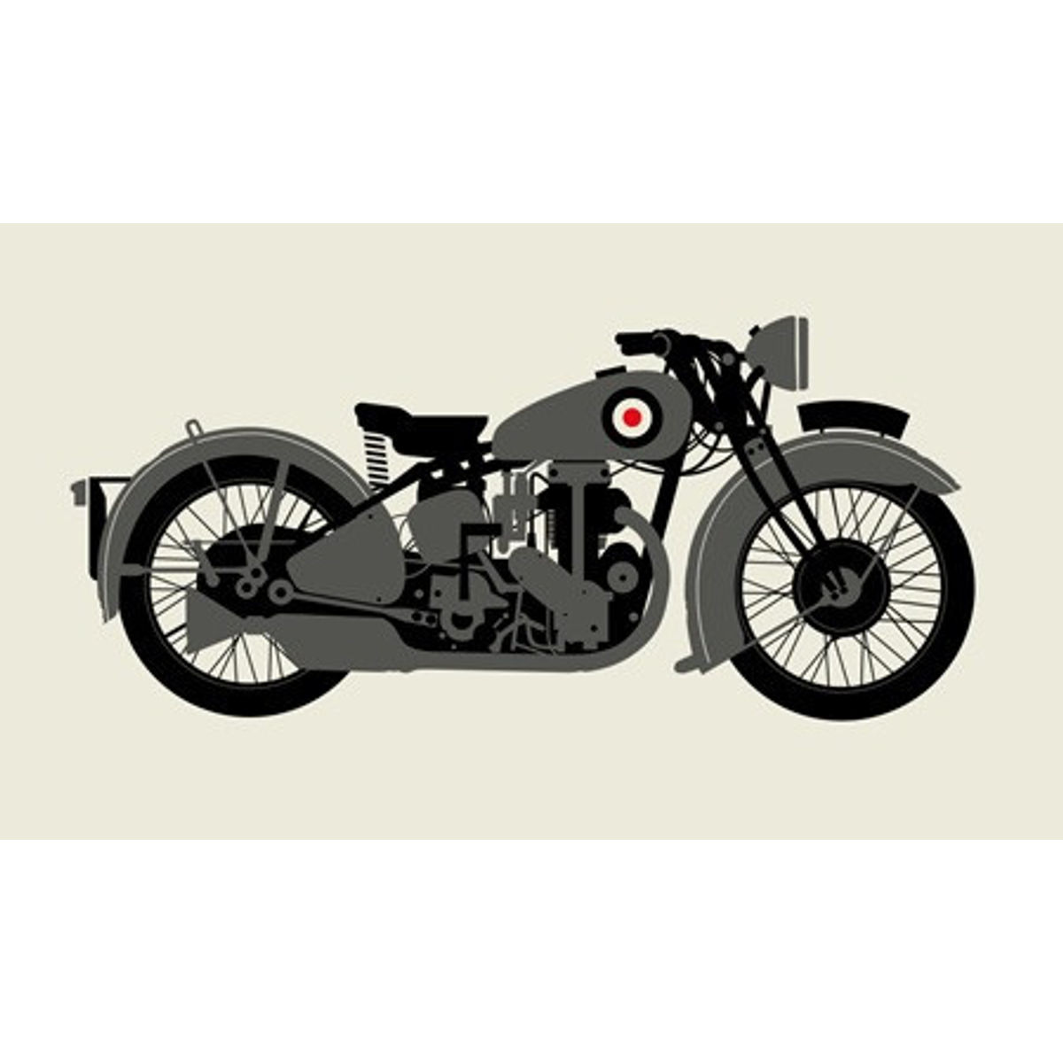 1930 Gray Motorcycle