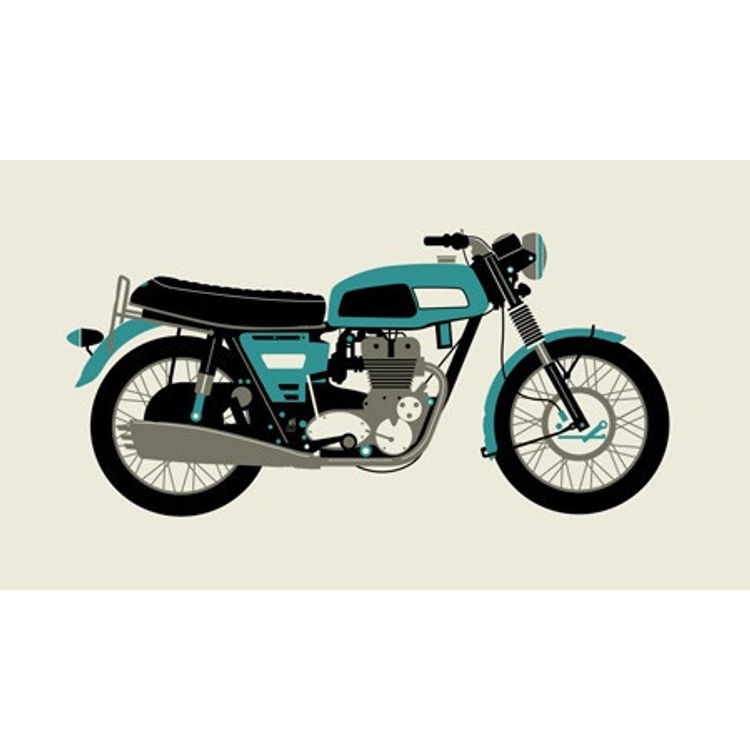 1970 Blue Motorcycle by Methane Studios