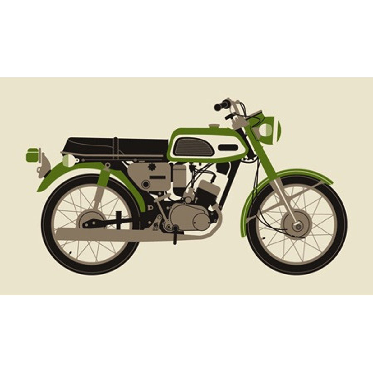 1970 Green Motorcycle