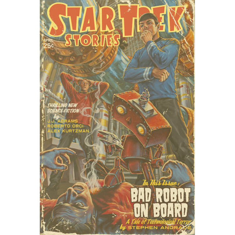 Bad Robot On Board Print (Vintage Pulp Edition) by Stephen Andrade