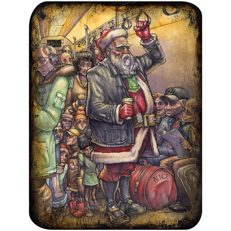 Subway Santa by N.C. Winters