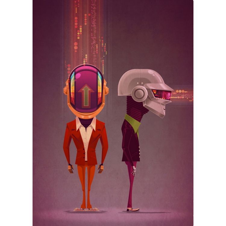 Superheroes - Purple by James Gilleard
