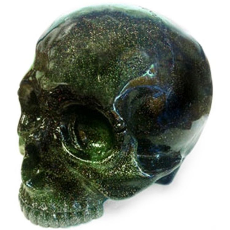 Skull Head - Green Glitter by Secret Base