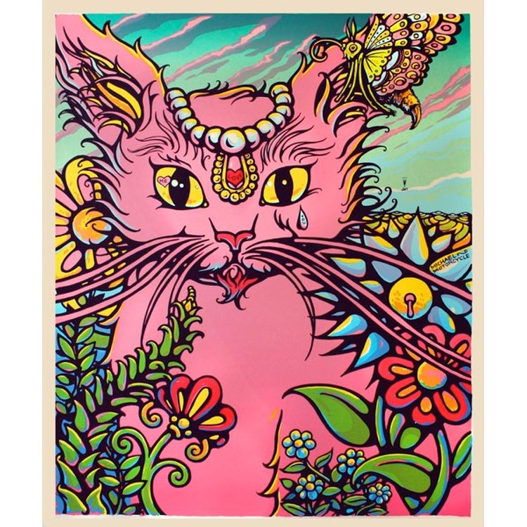 BRIGHT EYES, (PINK KITTY!) by Michael Motorcycle