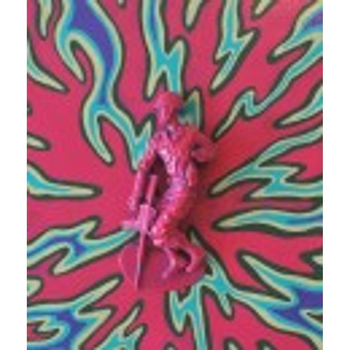 Plaid Tile Dead Toy Soldier Painting (Purple)