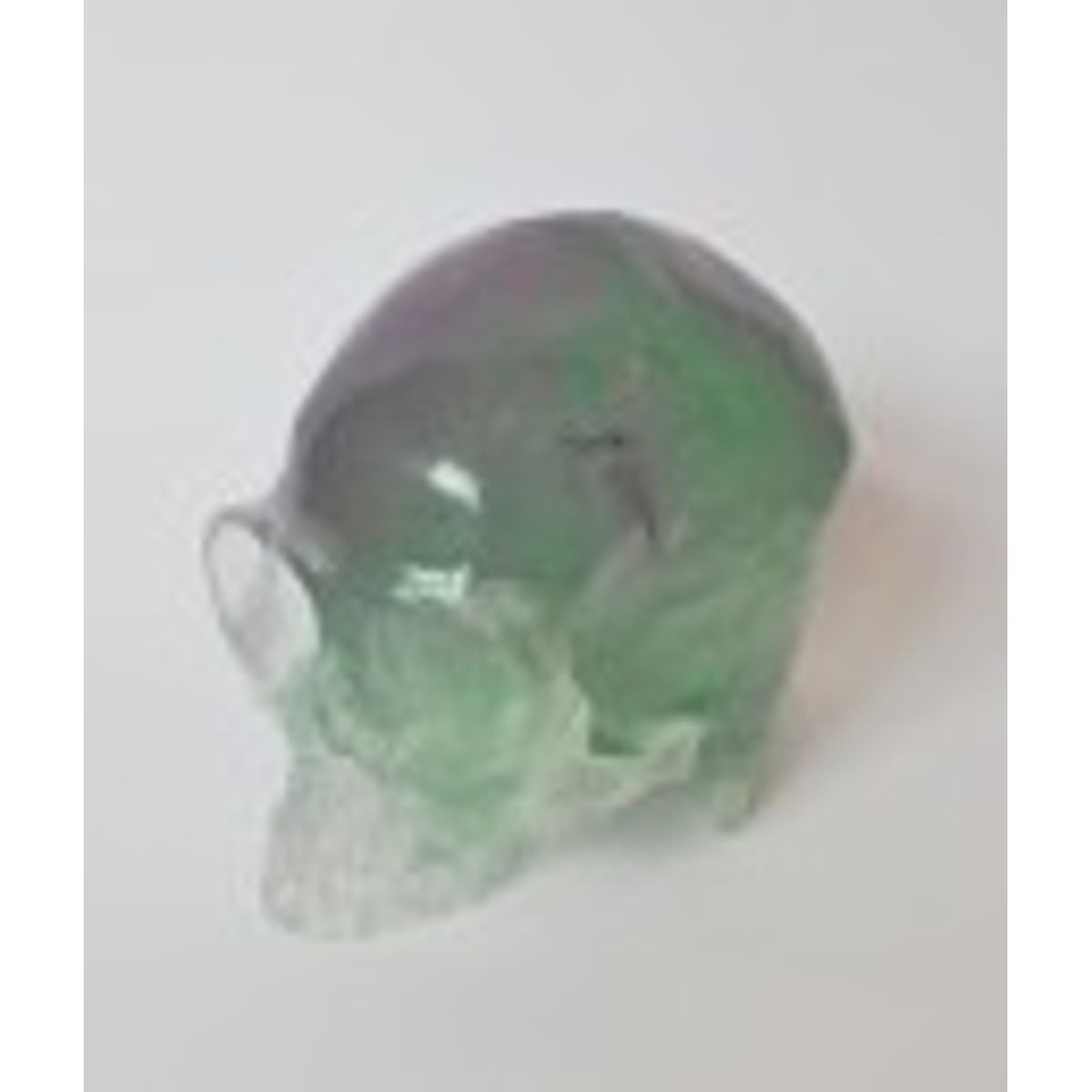 Heart Skull - Transparent Green & Purple