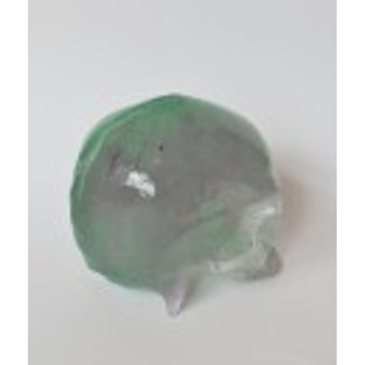 Heart Skull - Transparent Green & Purple