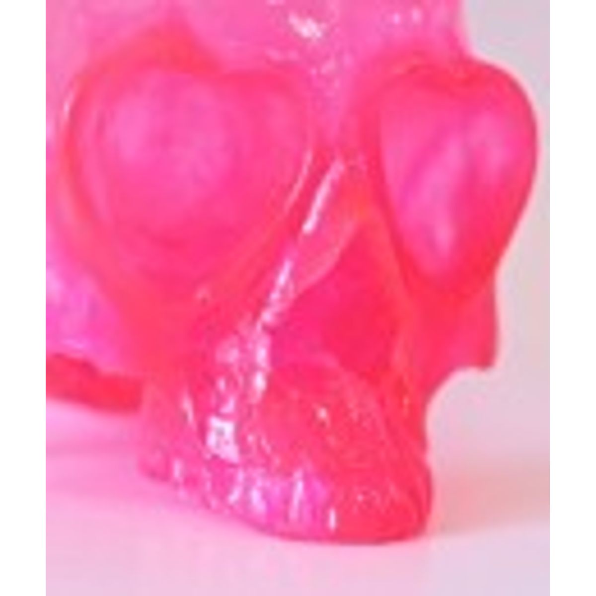 Heart Skull - Transparent Pink Swirl