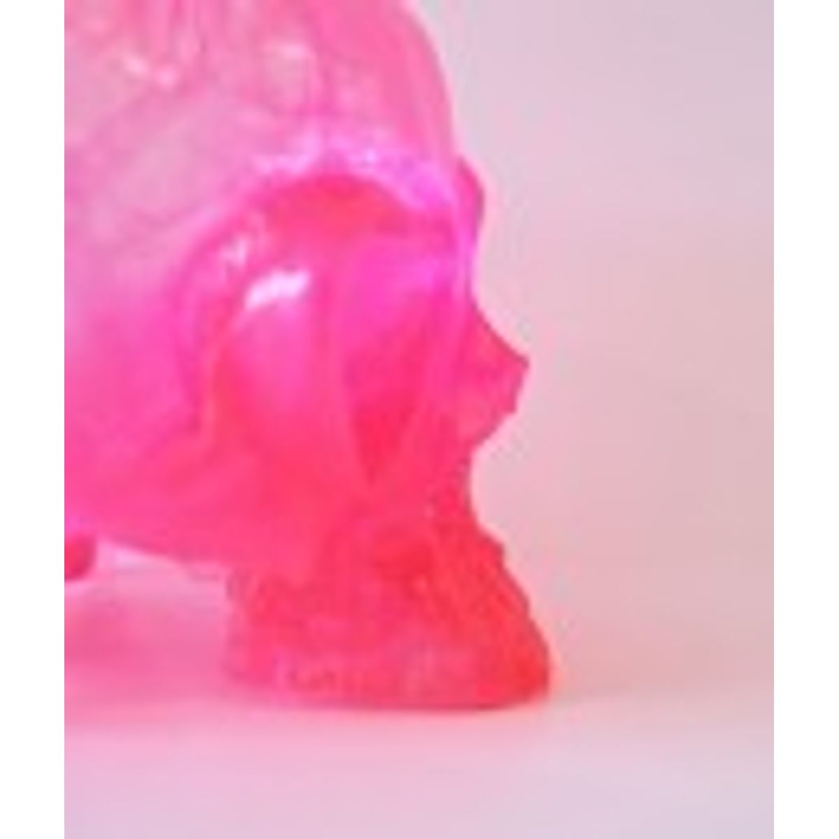 Heart Skull - Transparent Pink Swirl