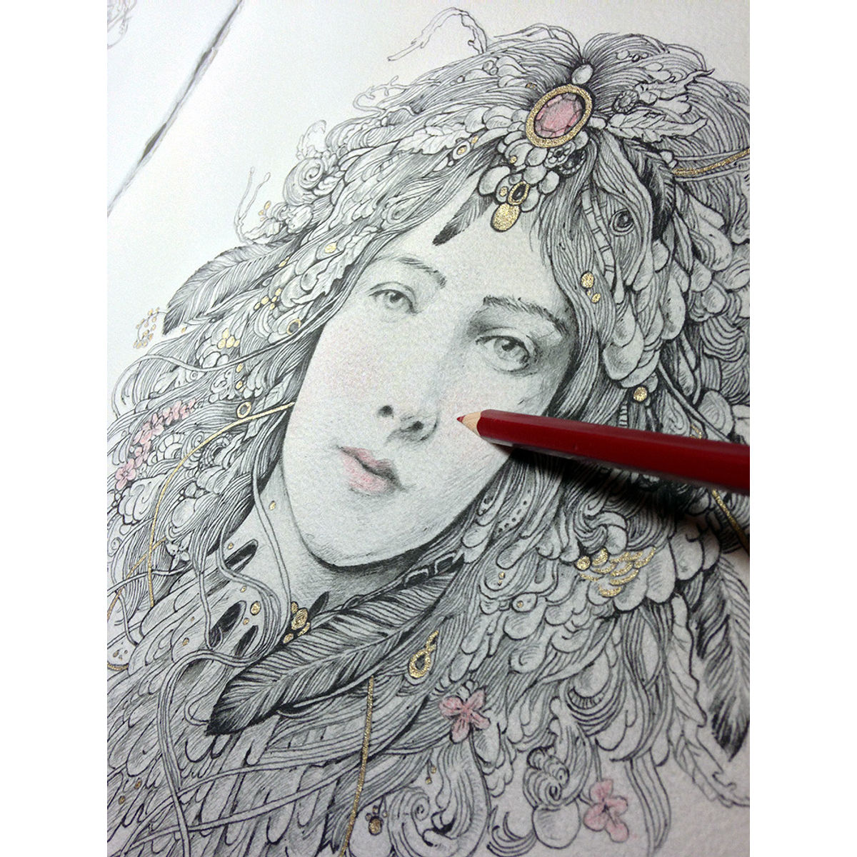 Gorgon (hand embellished)