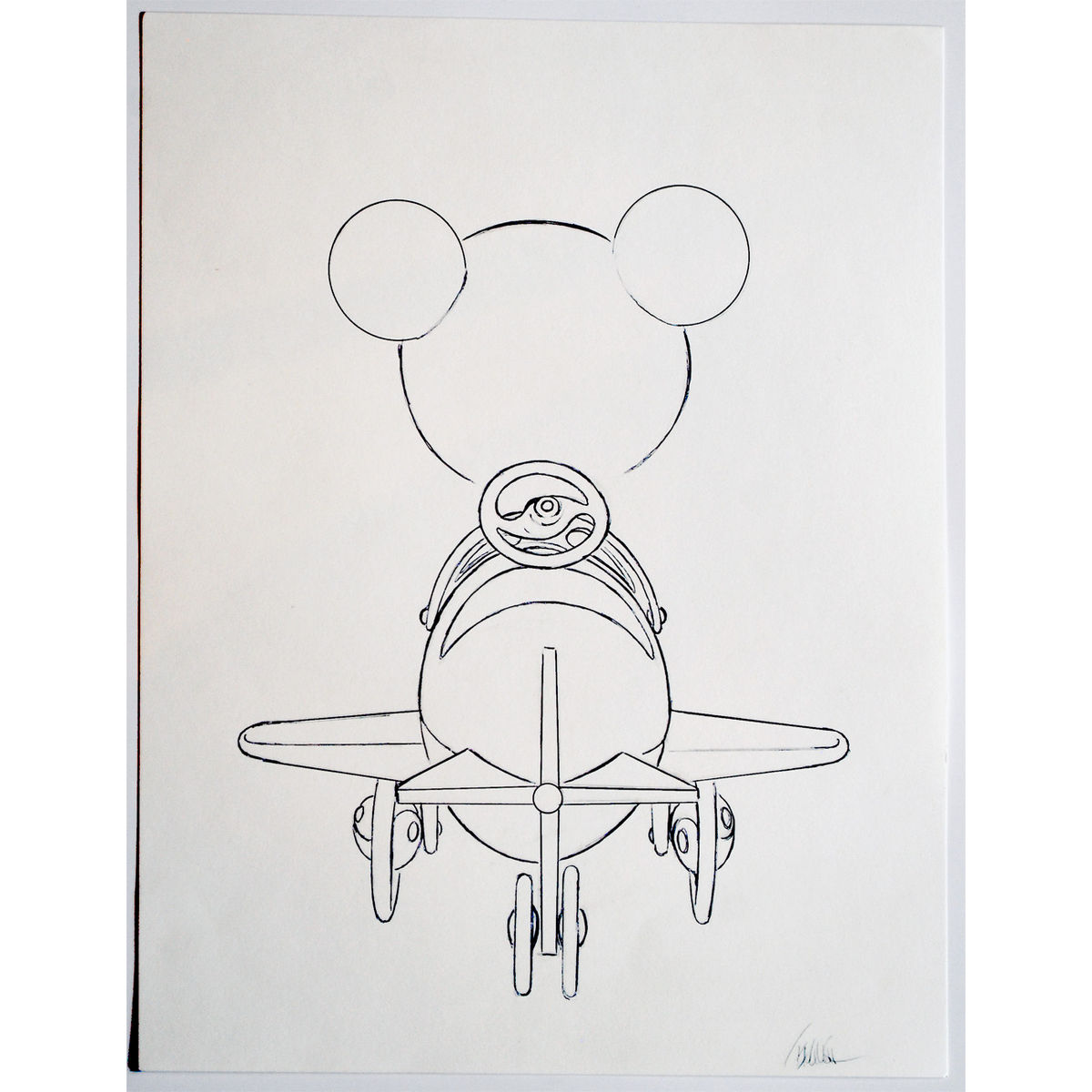 Mousemask Murphy in Airplane Turnaround Sketches