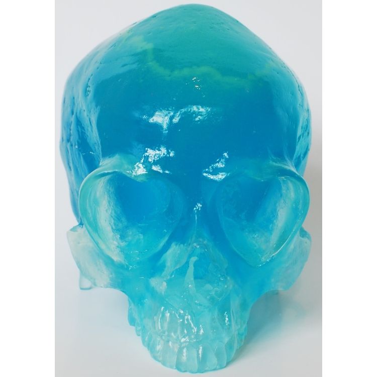Heart Skull - Transparent Blue by Ron English
