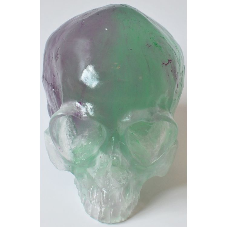 Heart Skull - Transparent Green & Purple by Ron English