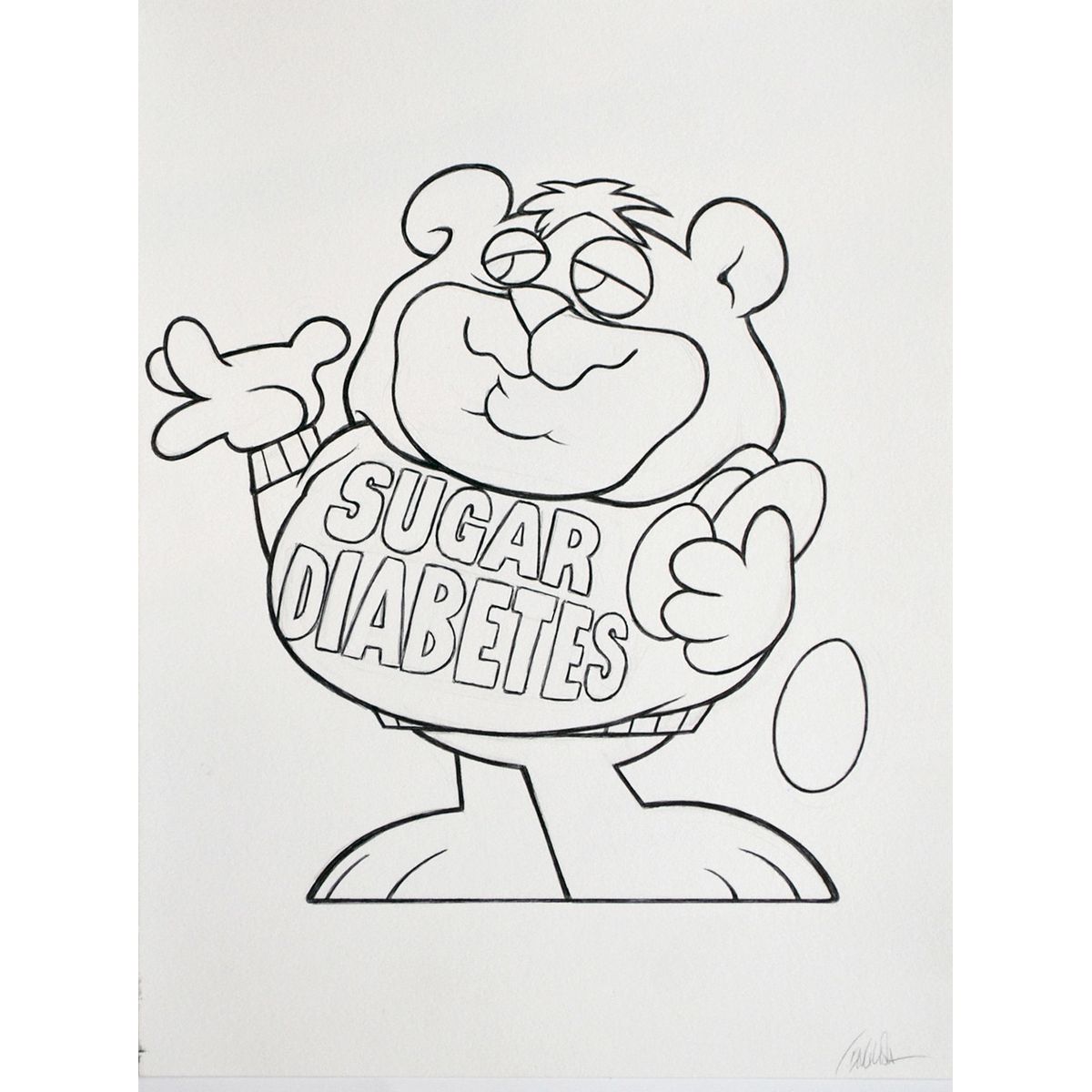 Cereal Killer: Sugar Diabetic Bear Sketch