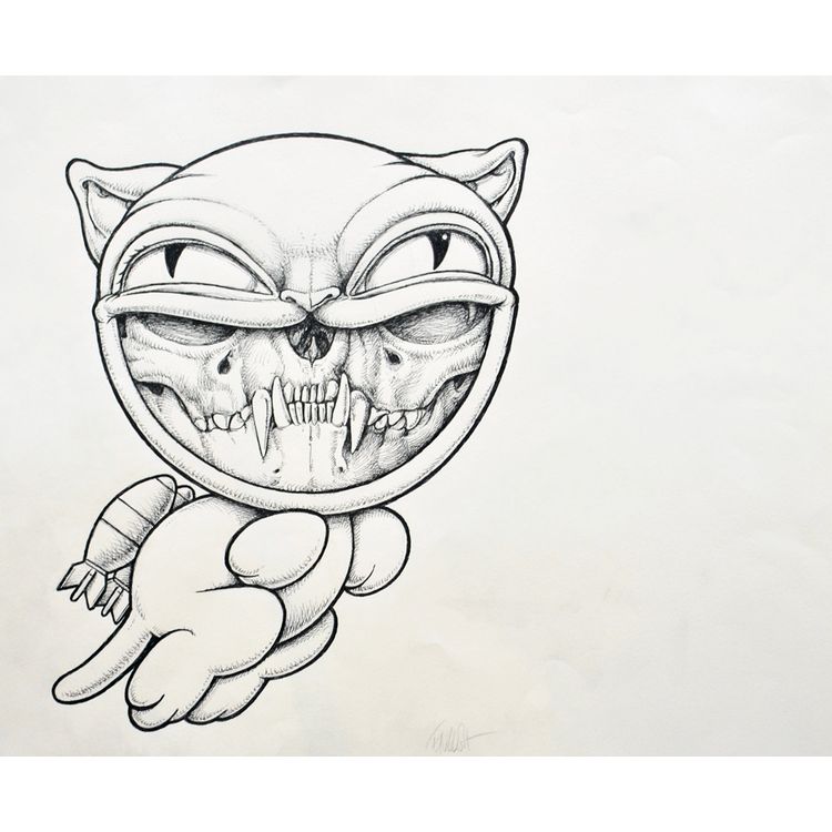 Techno Kitty Character Sketches by Ron English