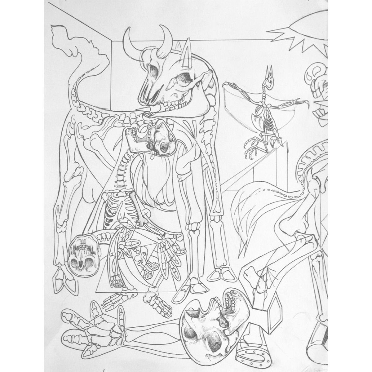 Graveyard Guernica Sketches