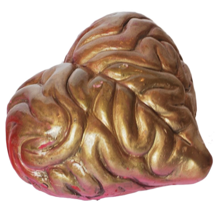 Heart Brain - Bleeding Gold by Ron English