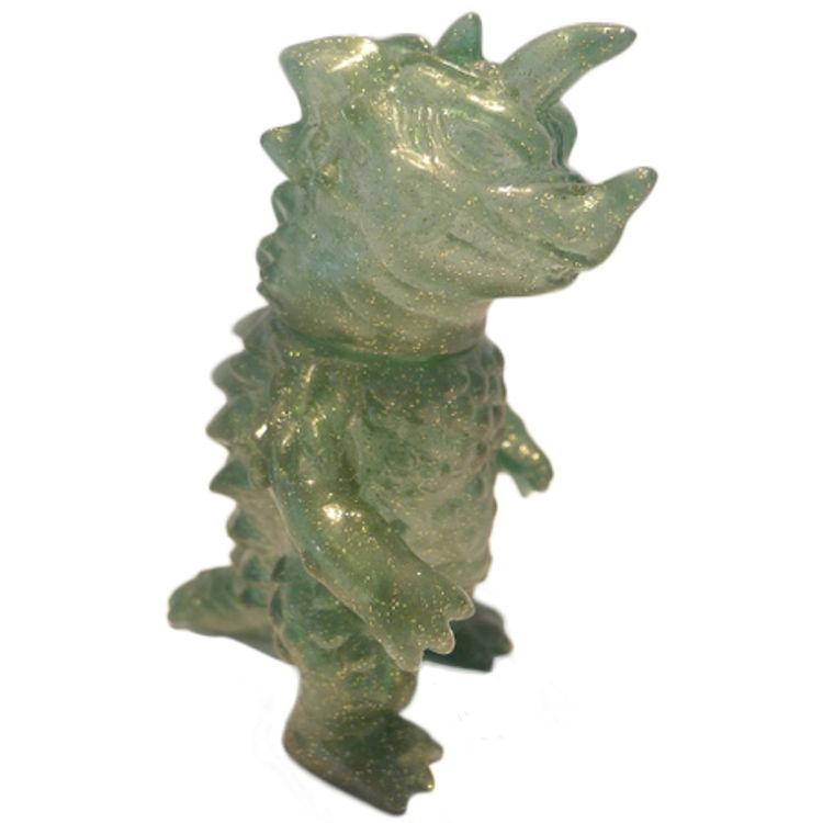 Mini Kaiju Drazoran - Clear Green w/ Gold Glitter by Mark Nagata